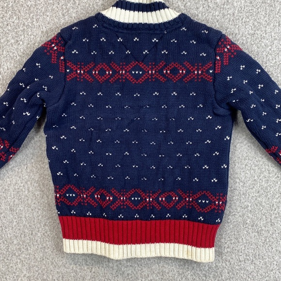 Tommy Hilfiger fair isle sweater size 4 100% cotton deer graphic Nordic ski snow - Picture 9 of 10